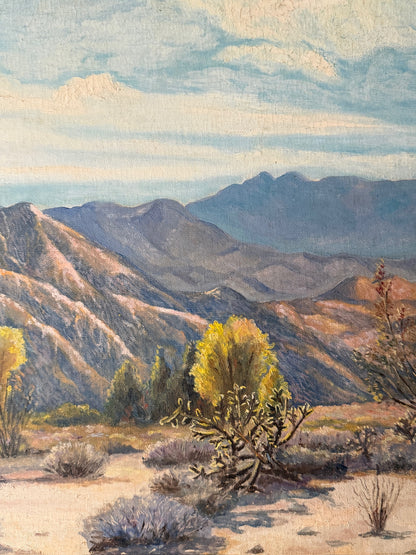 American desert landscape. William Tefft Schwarz 1887-1967. Signed.