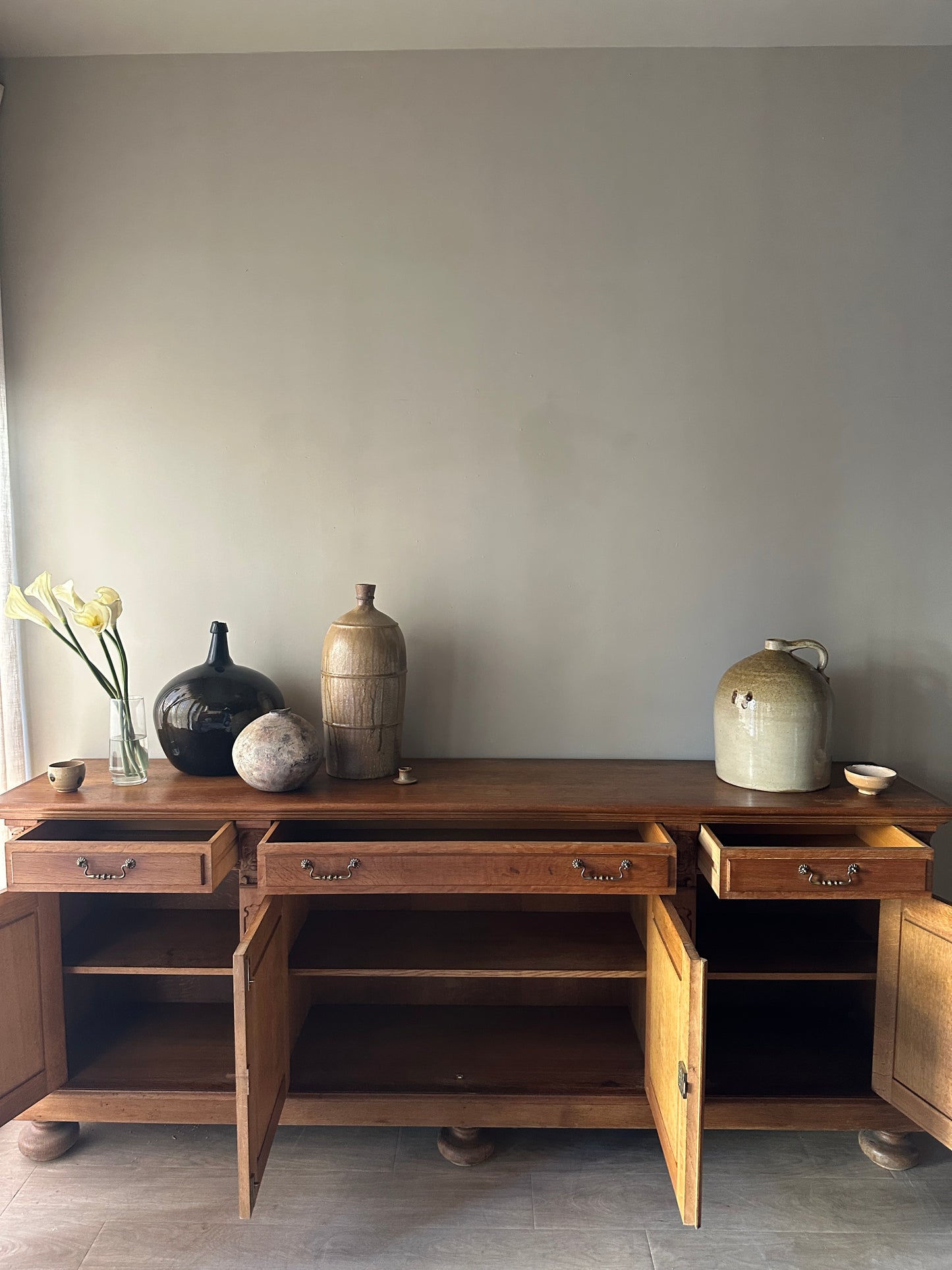 French carved oak sideboard