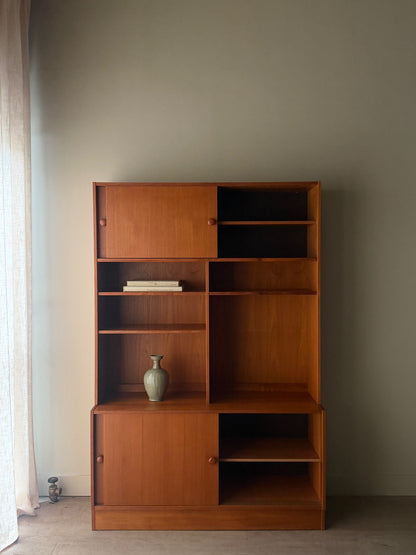 Danish teak two piece hutch