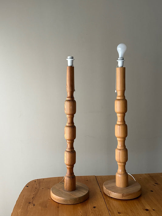 Swedish pine floor lamps. Sold individually.