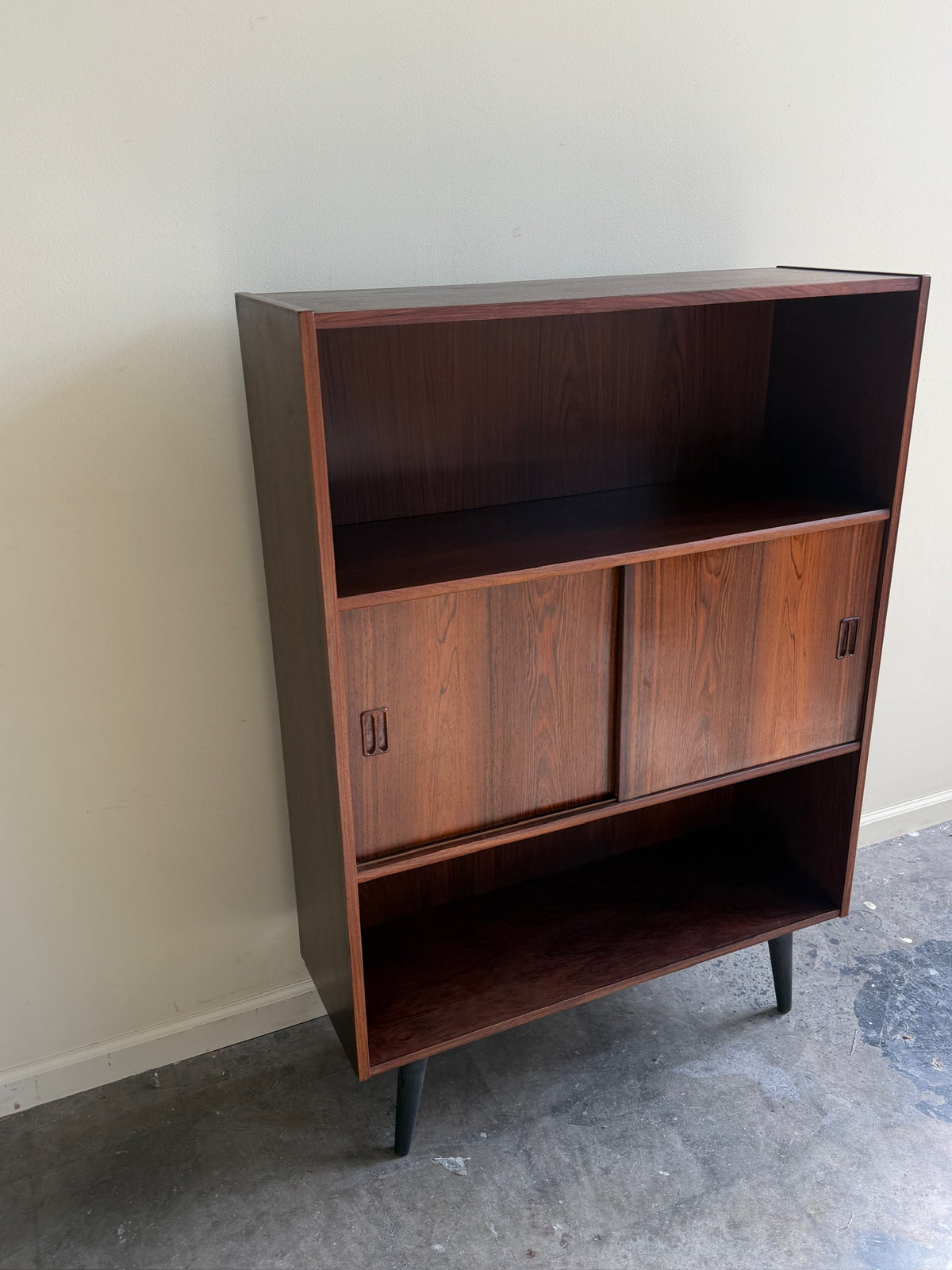 Danish rosewood bookcase cabinet