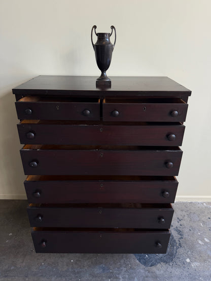 Mahogany tallboy dresser