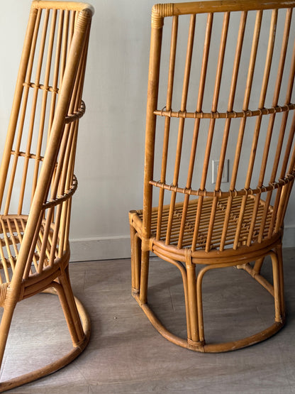 Rattan chairs. Sold individually.