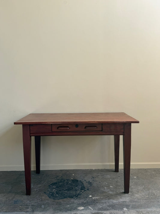 Golden oak library table