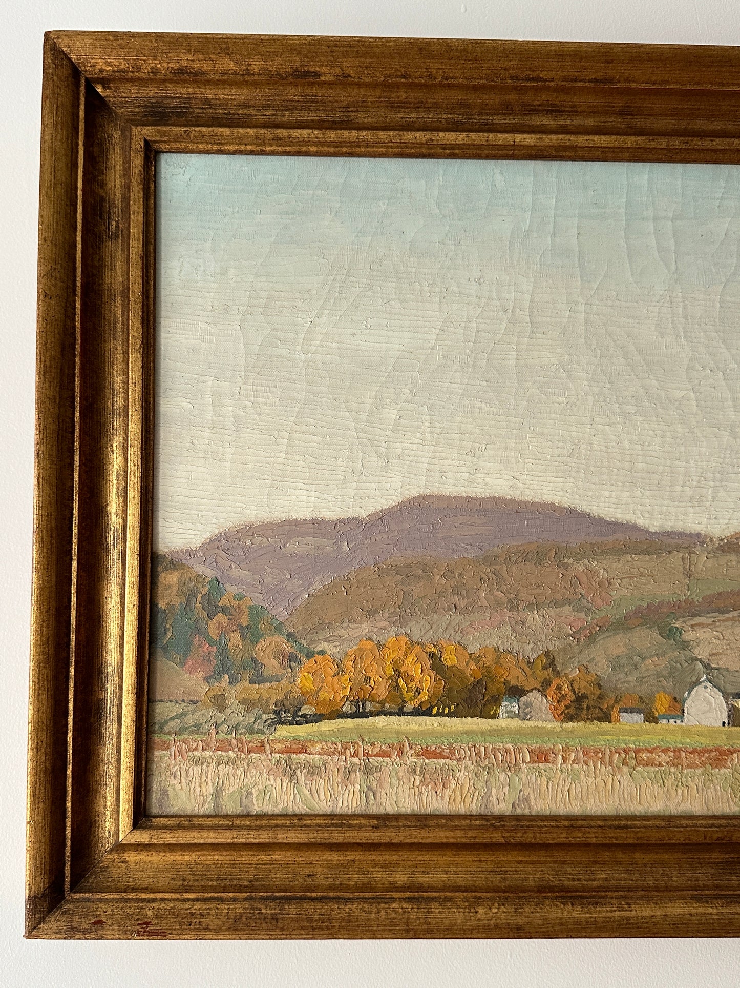 Landscape painting, signed Hopkins 1945