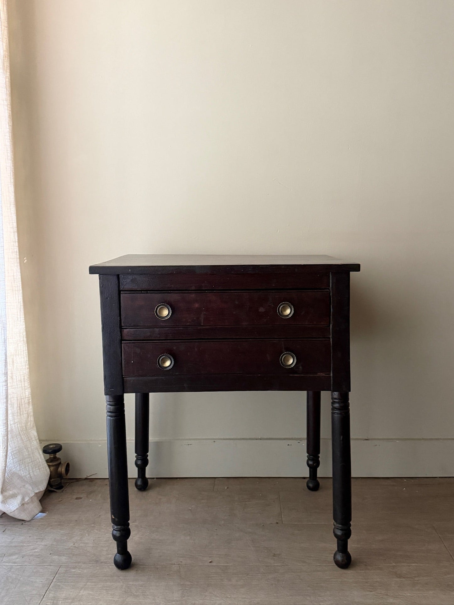 Pennsylvania Sheraton stained pine side table