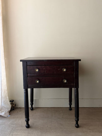 Pennsylvania Sheraton stained pine side table