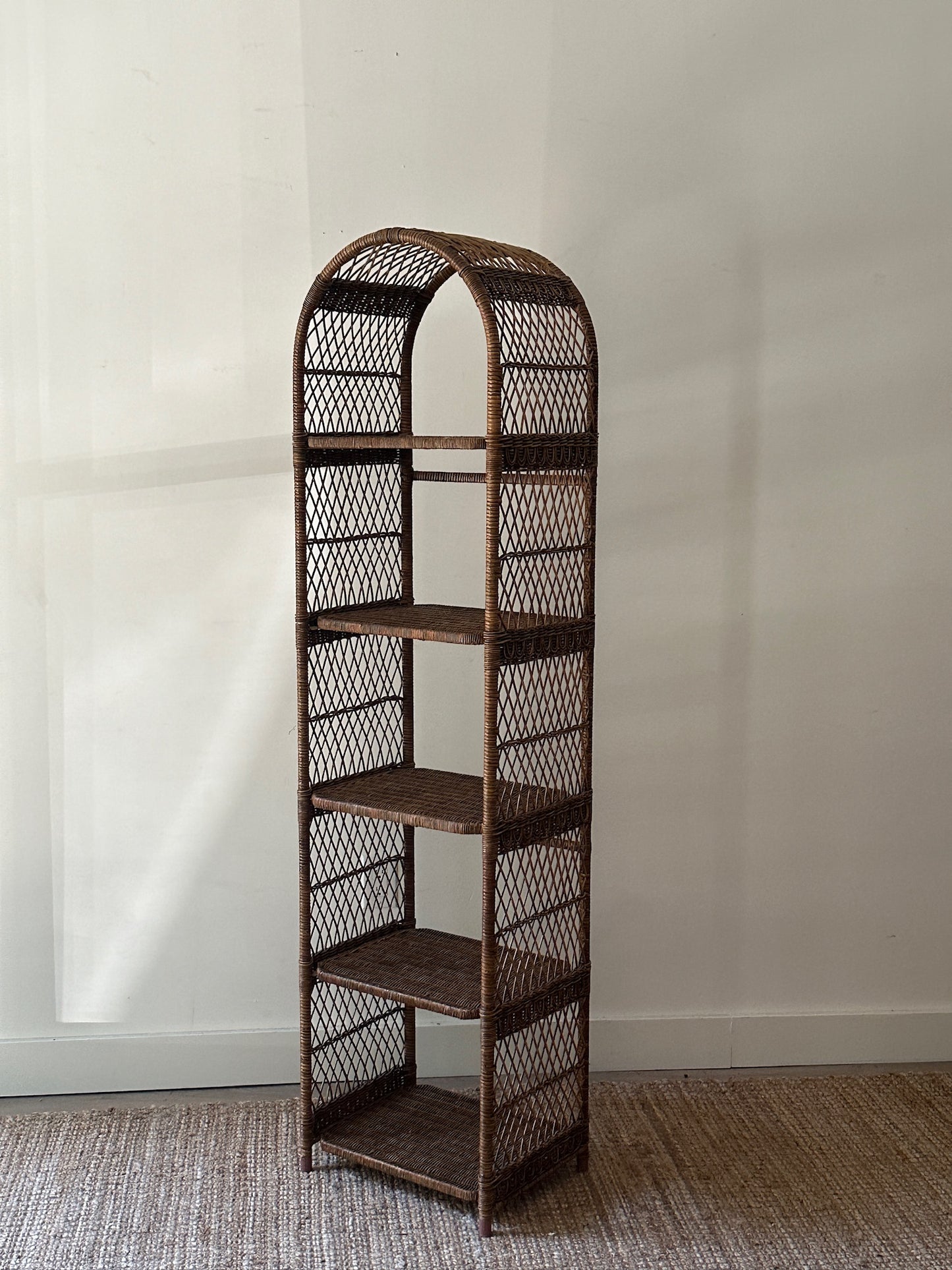 Rattan shelf