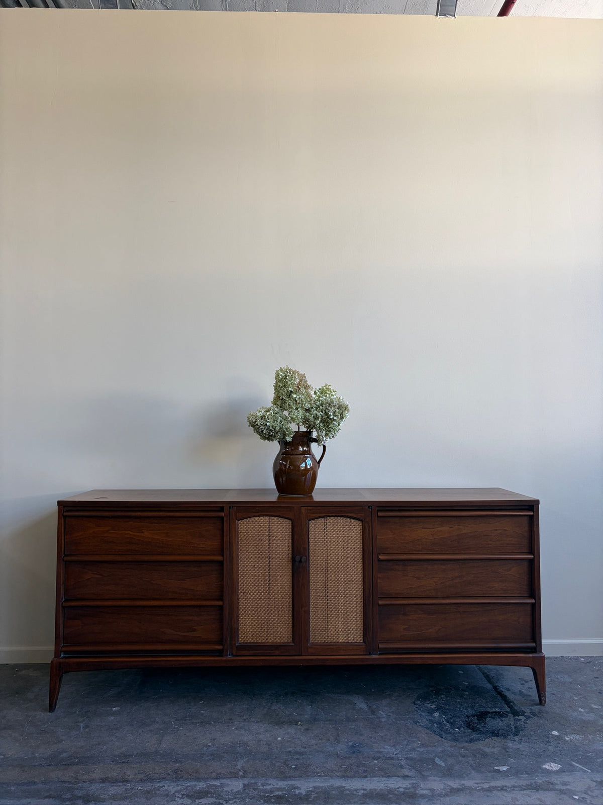 Lane Walnut Nine Drawer Dresser