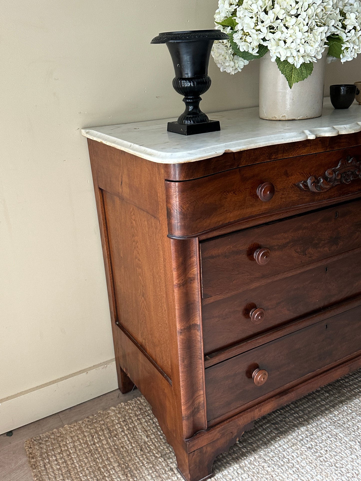 Marble top dresser
