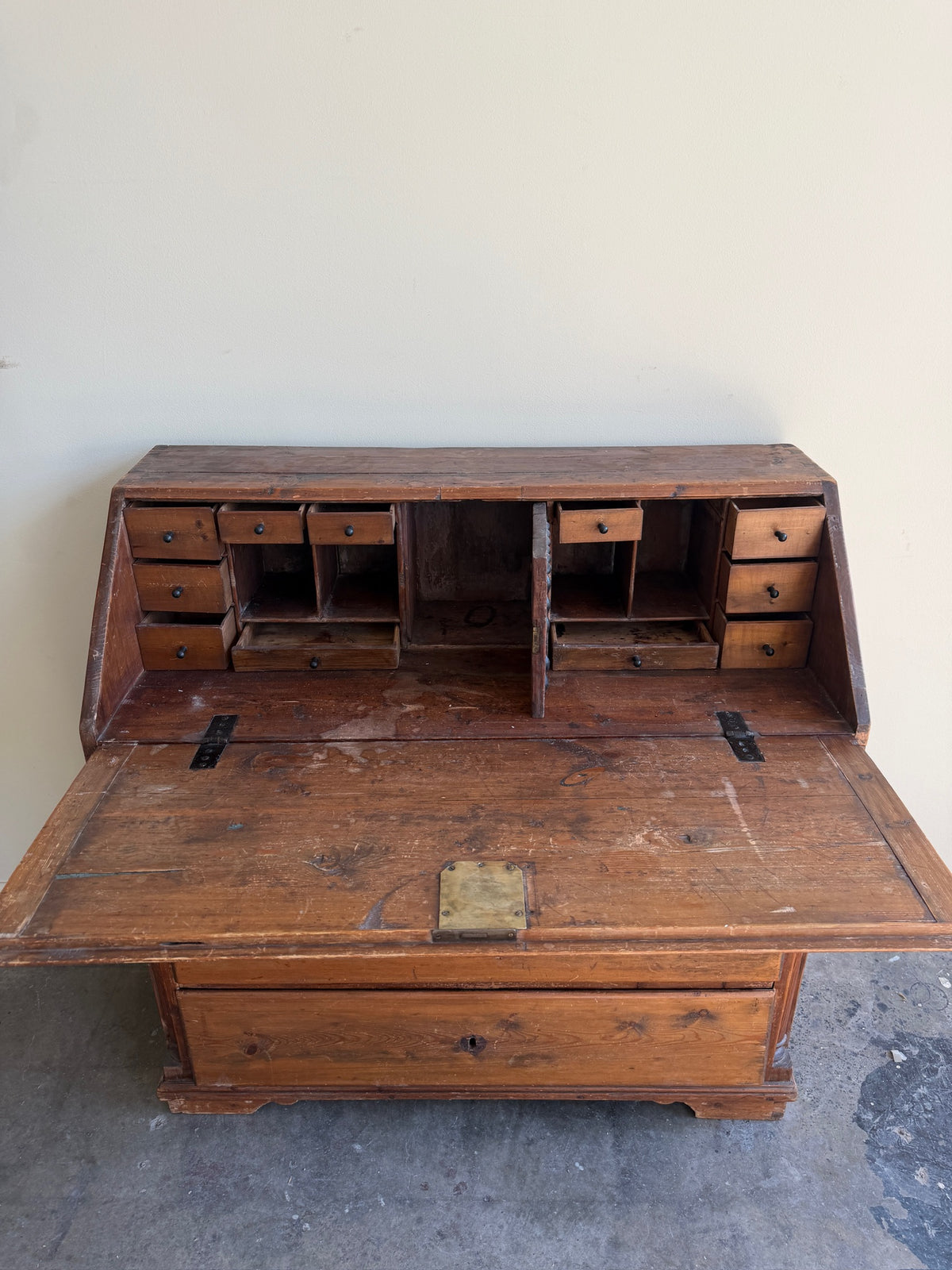 Swedish pine secretary dresser