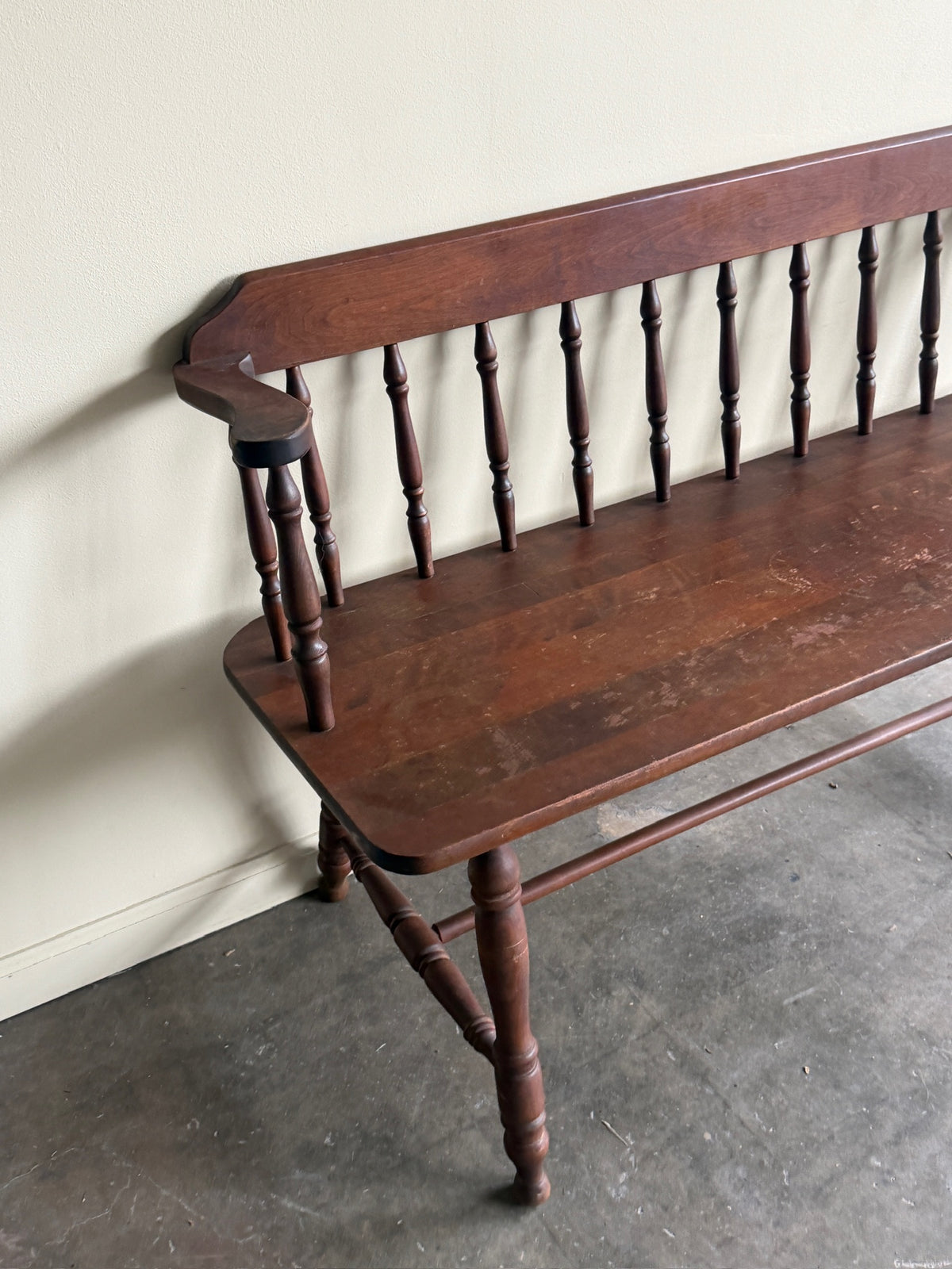 Walnut deacon’s bench