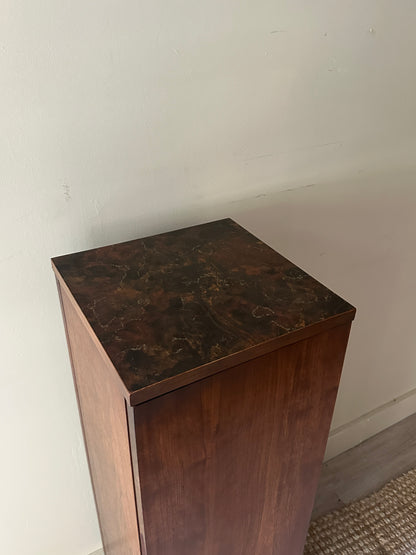 Walnut pedestal