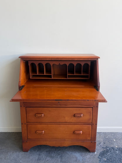 Maple secretary dresser