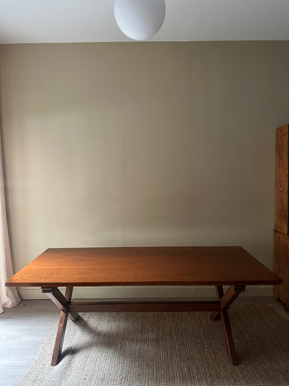 Pine trestle table