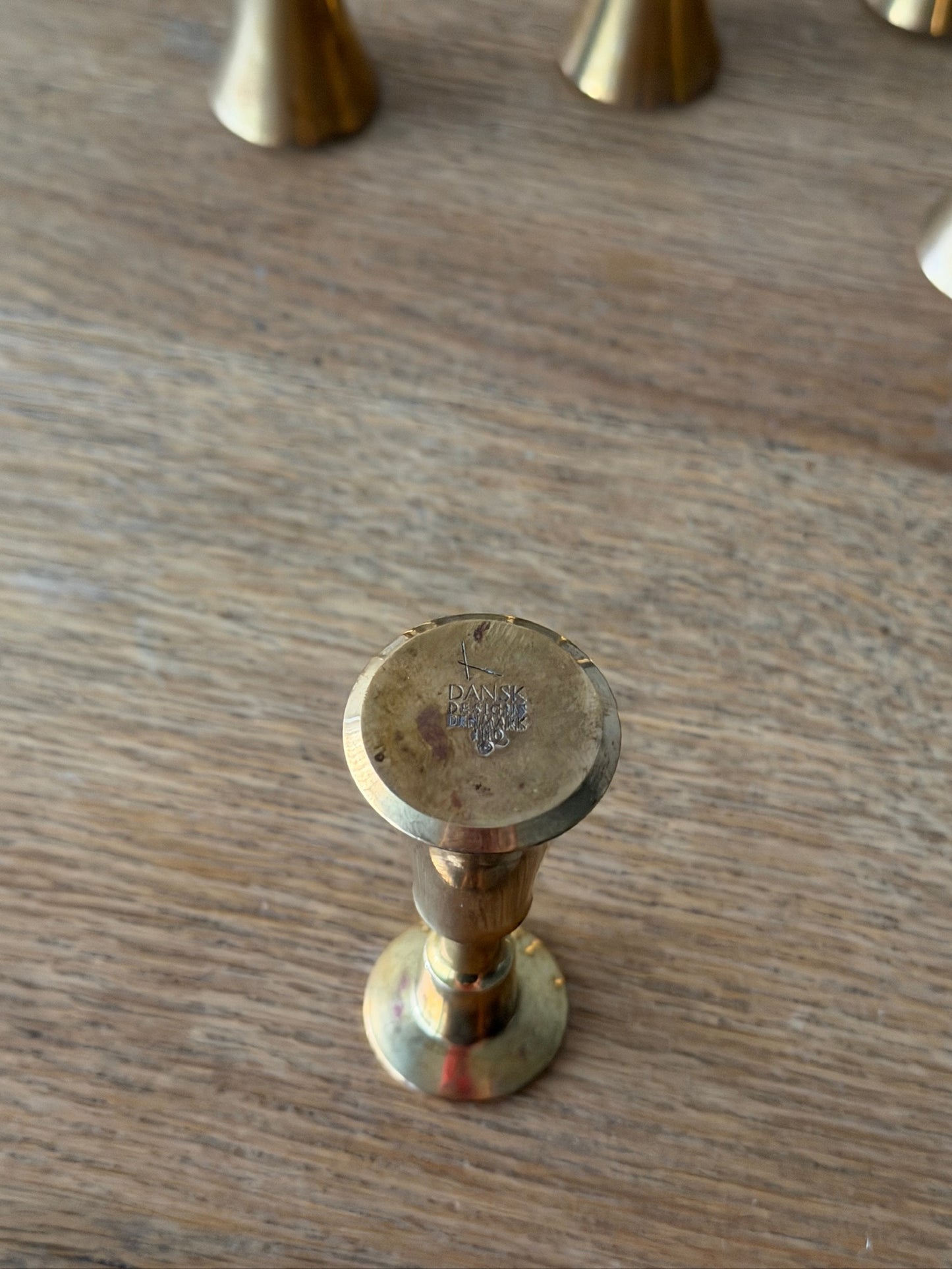Jens Quistgaard for Dansk brass candleholders. Sold in pairs.