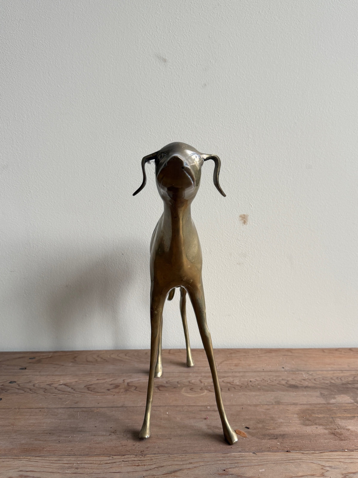 Brass whippet sculpture