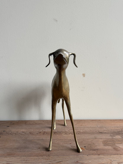 Brass whippet sculpture
