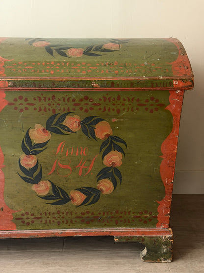 Scandinavian painted trunk