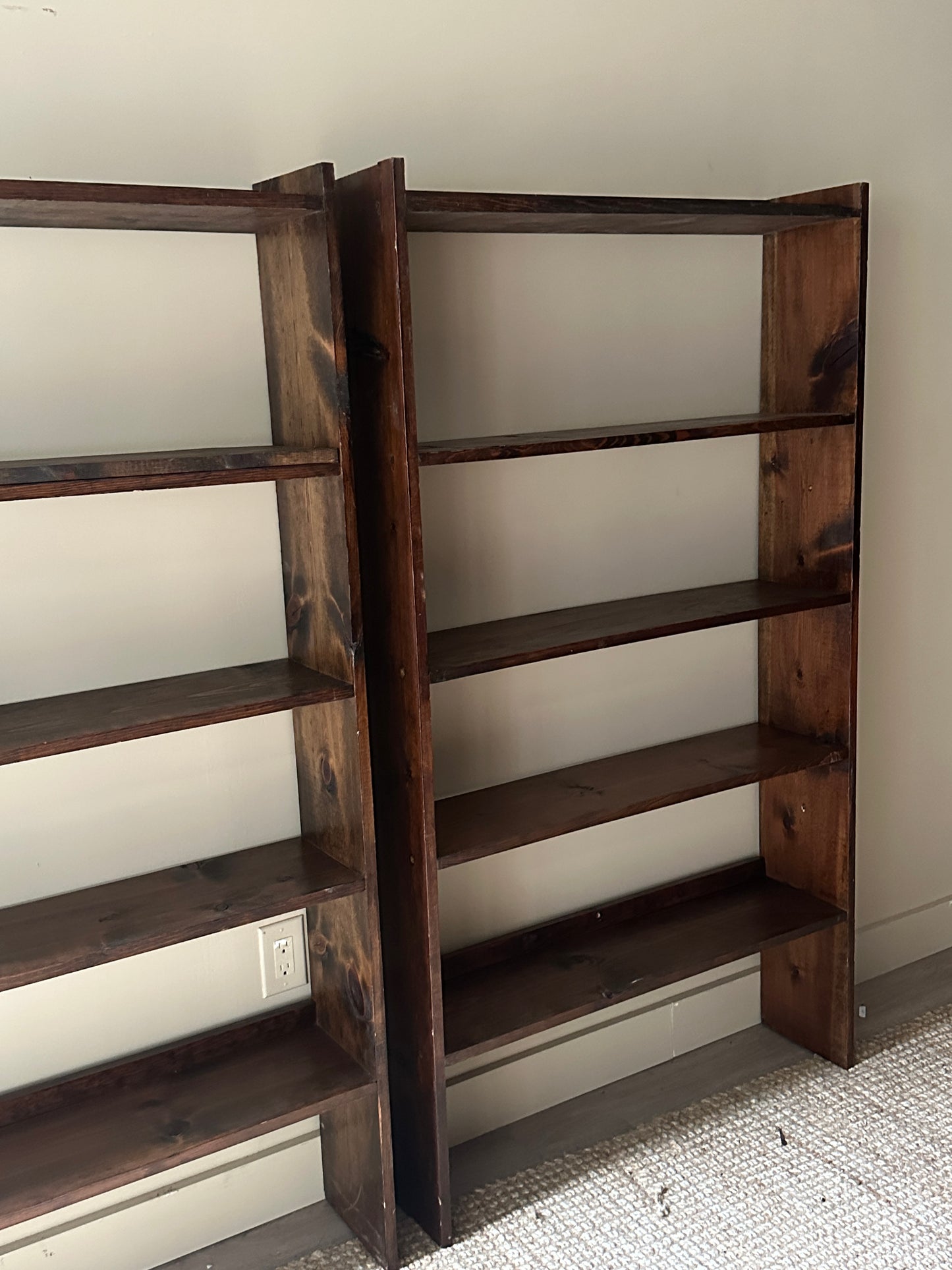 Pine shelves. Sold separately.