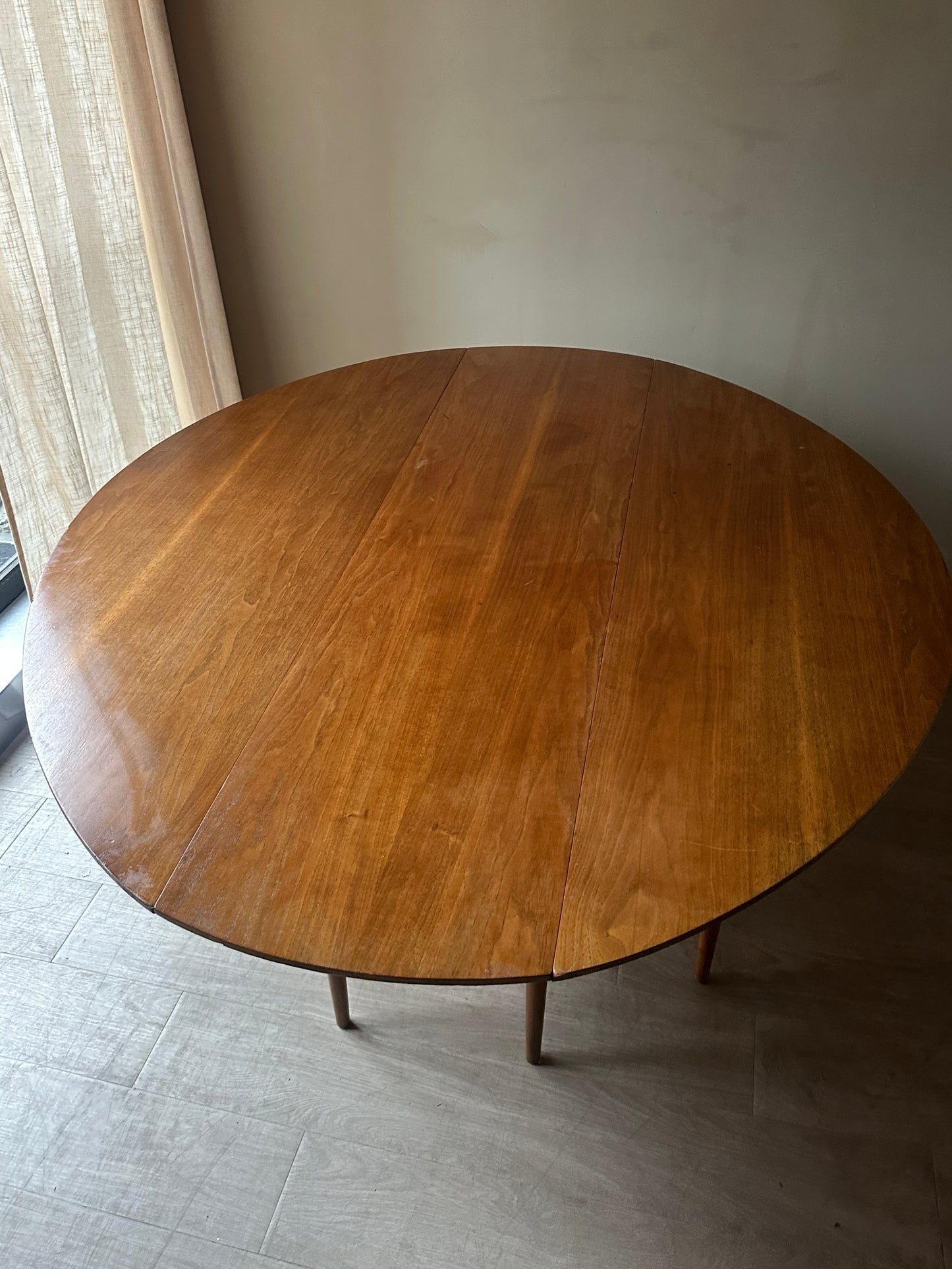 Walnut oval drop leaf