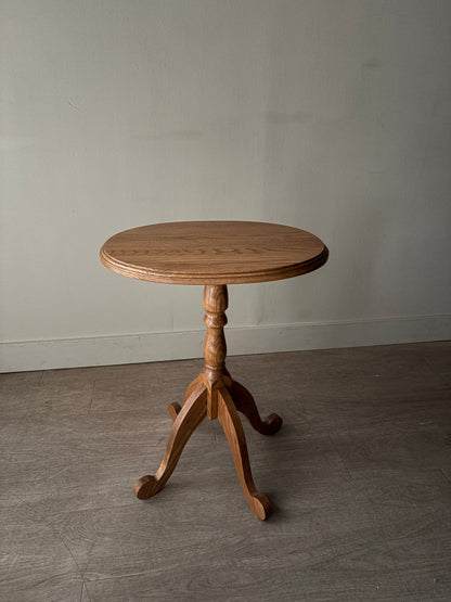 Golden oak side table
