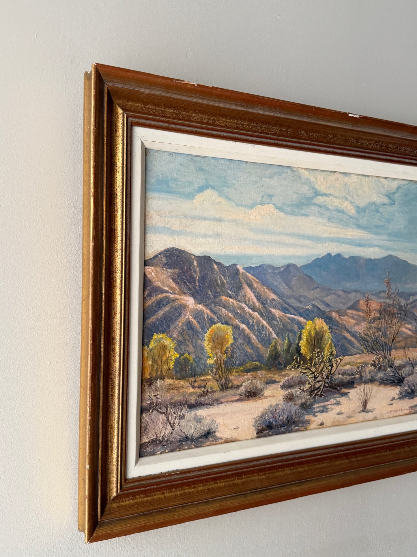 American desert landscape. William Tefft Schwarz 1887-1967. Signed.