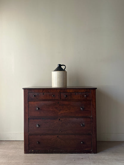 Dark pine 5 drawer dresser
