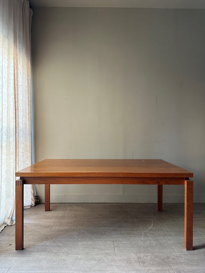 Teak extending dining table