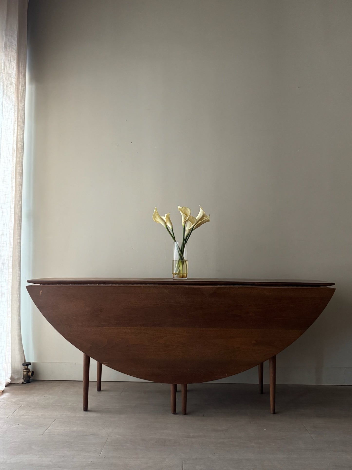 Walnut drop leaf dining table