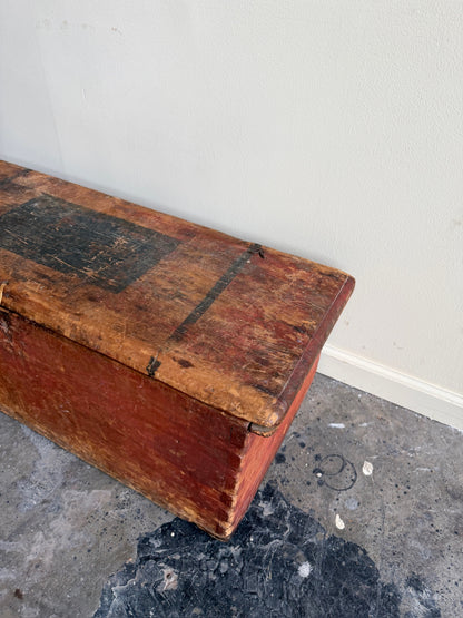 Painted pine chest