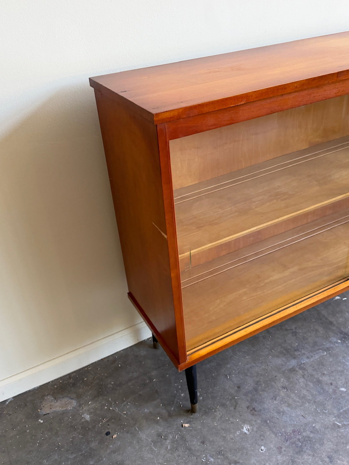 Walnut display cabinet