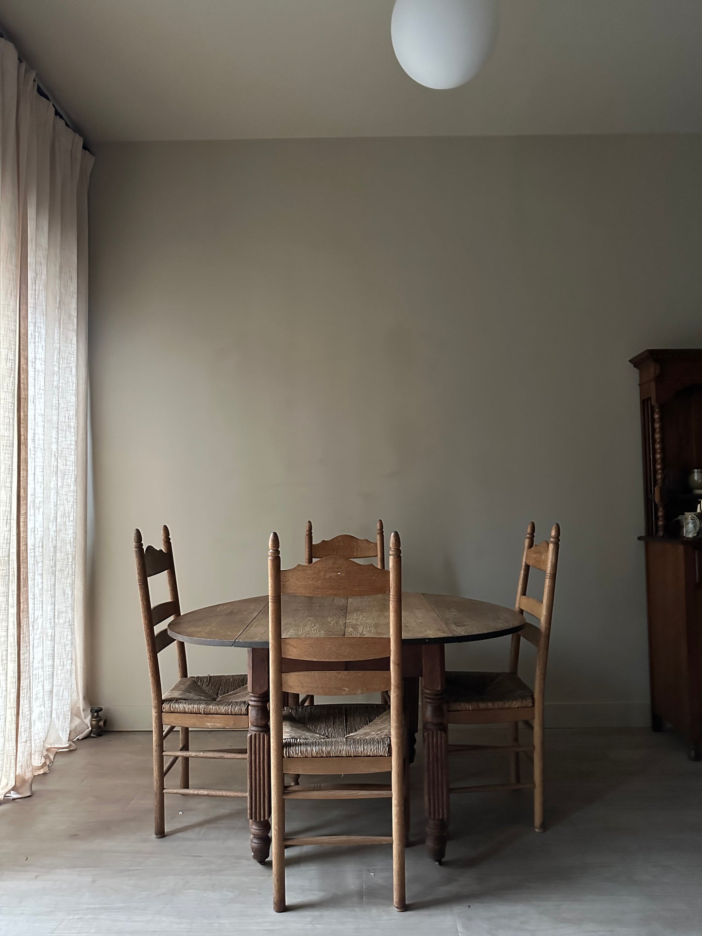 Oak drop leaf dining table