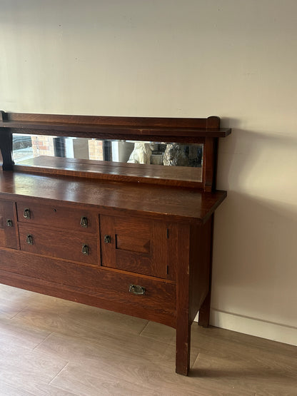 Arts and crafts oak sideboard