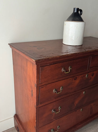 Stained pine dresser