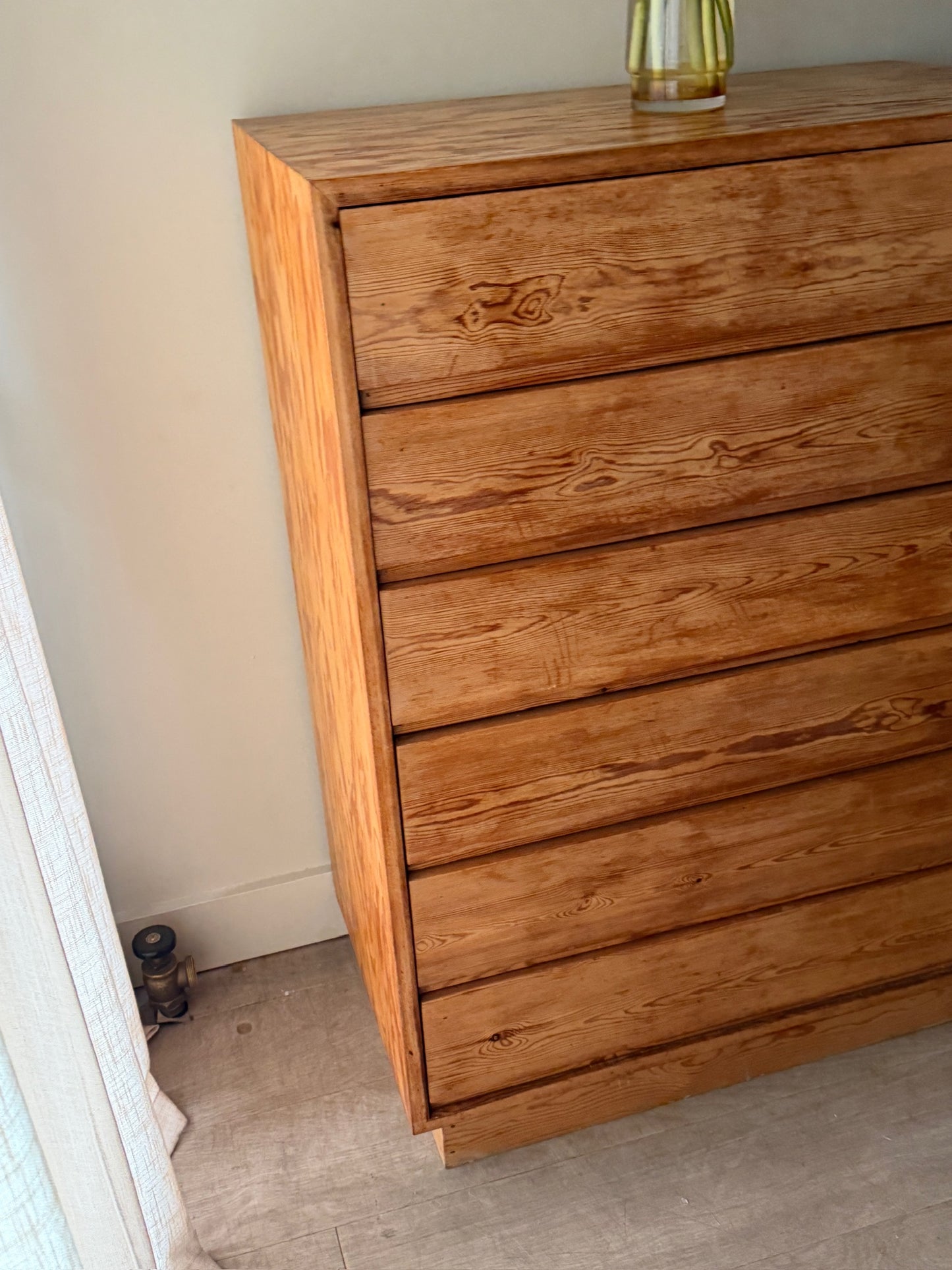Danish pine tallboy dresser