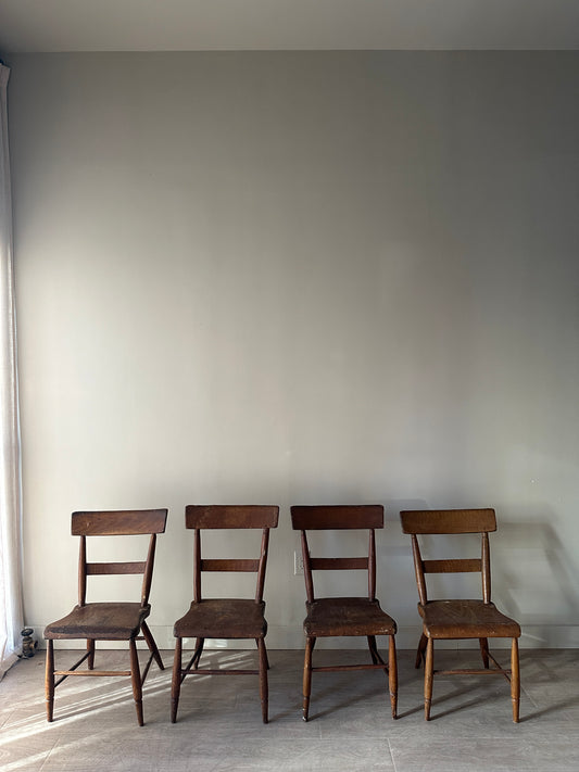 6 pine dining chairs. Sets of 2.