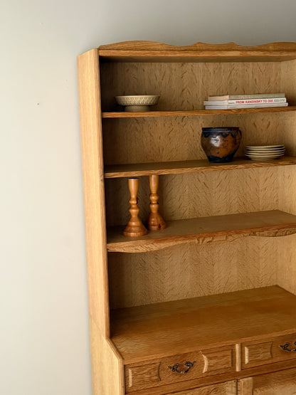 Henning oak two piece hutch