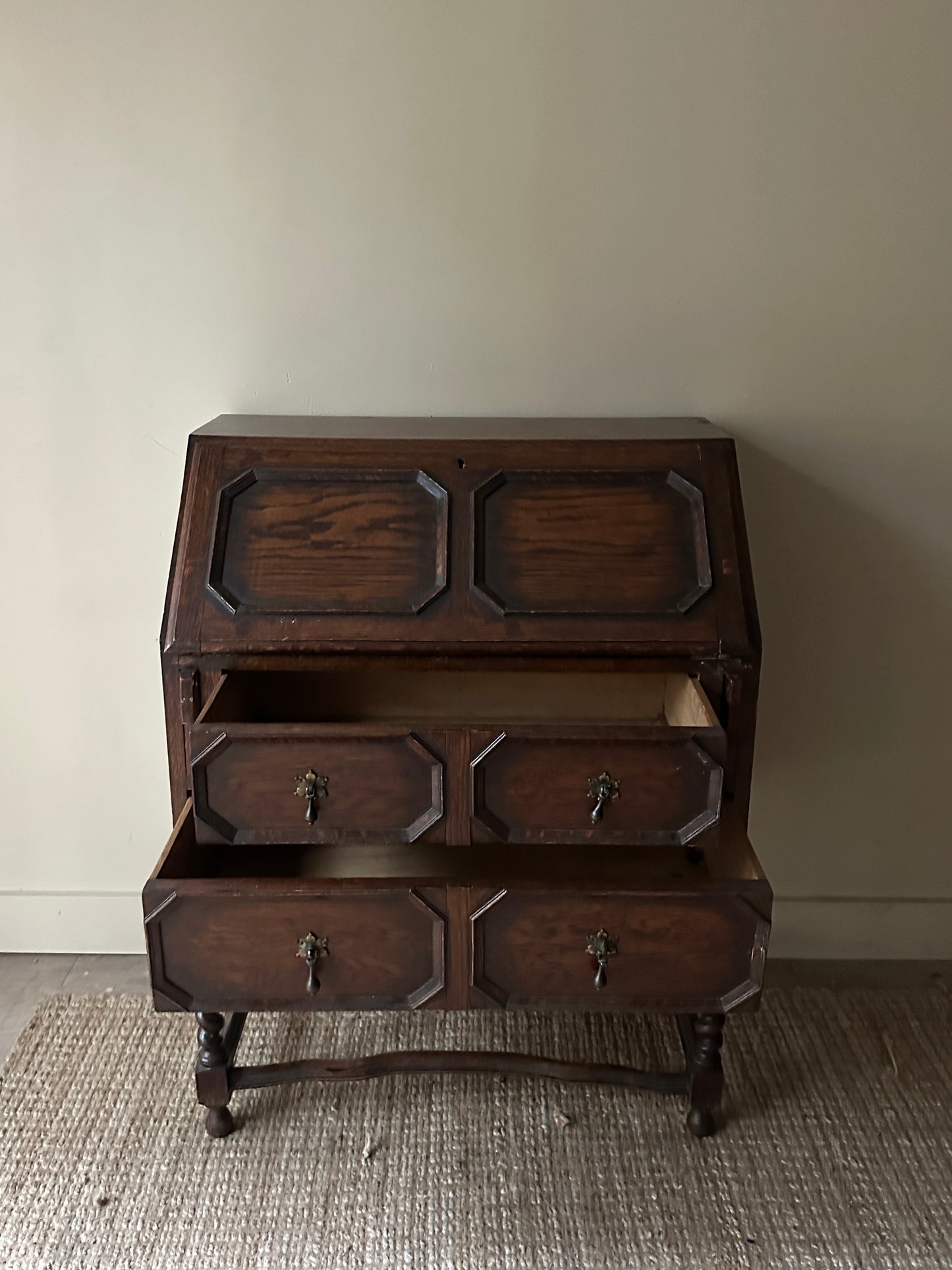 Barley twist secretary desk