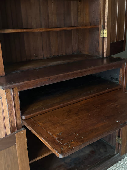 Pine step back hutch