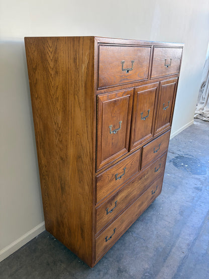 Henredon Campaign Oak Dresser