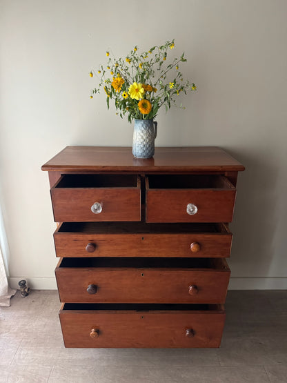 Sheraton cherry tallboy dresser