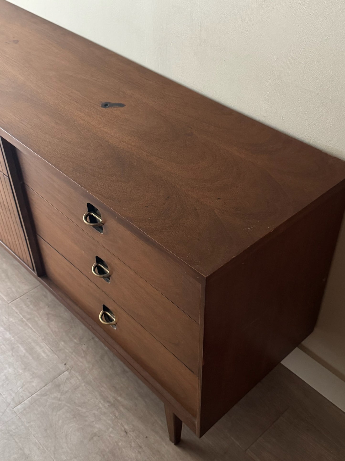 Bassett walnut 9 drawer dresser