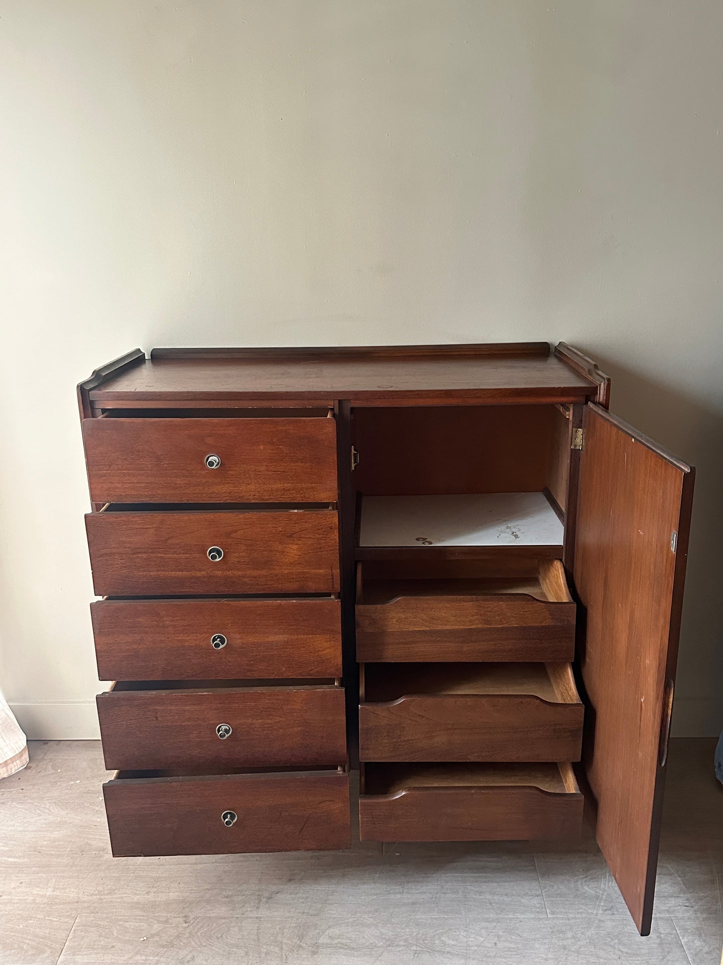 Walnut side by side tallboy