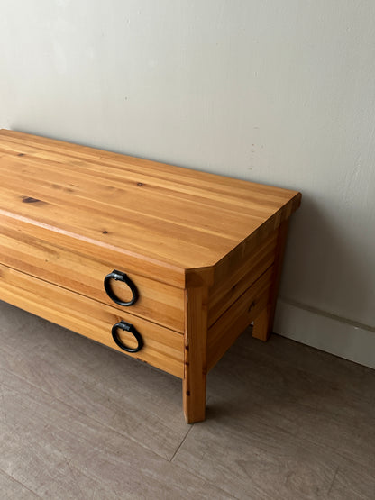 Pine entry way console