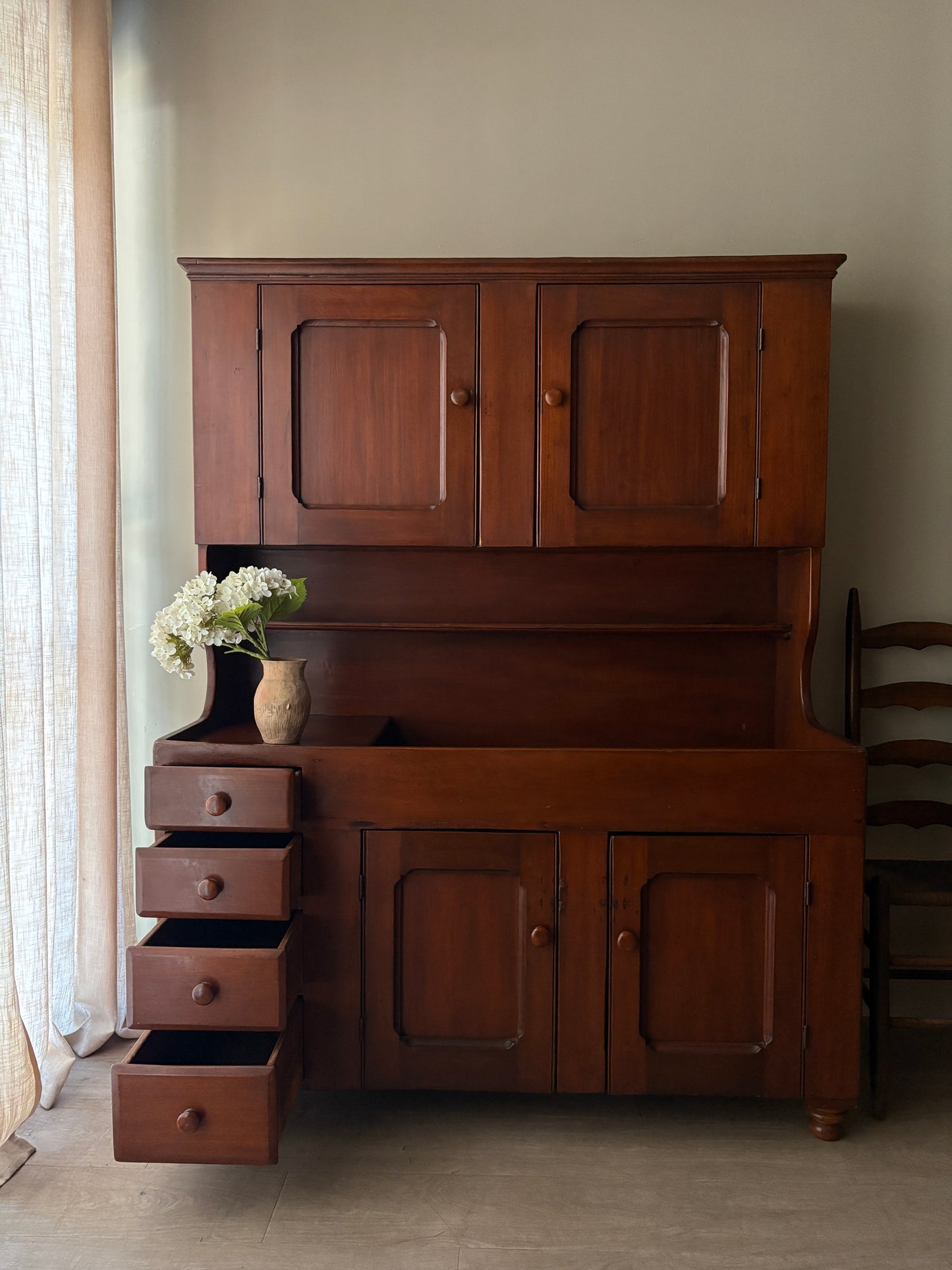 Pennsylvania Federal cherry high back dry sink