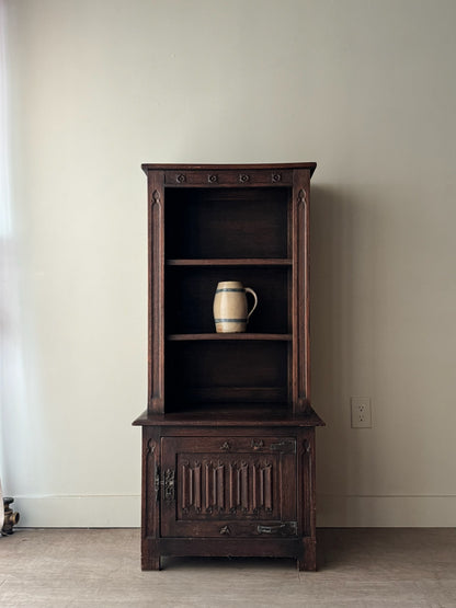 Oak book case cabinet