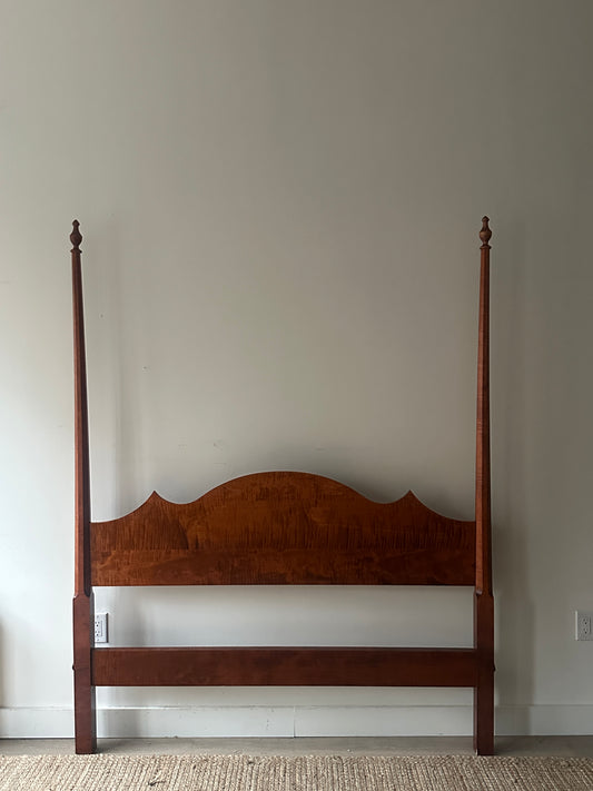 Tiger maple headboard