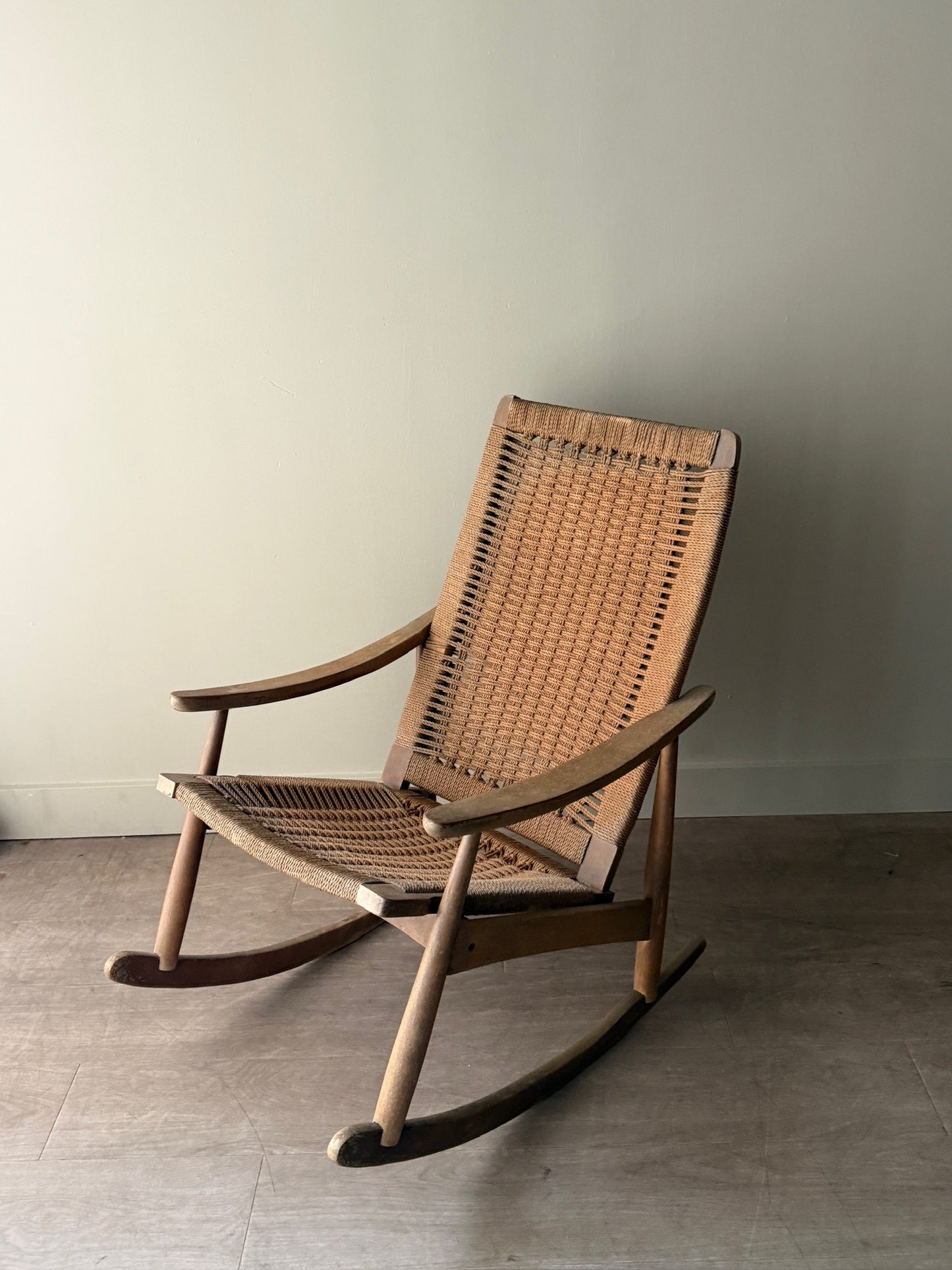 Hans Wegner twisted cord rocking chair