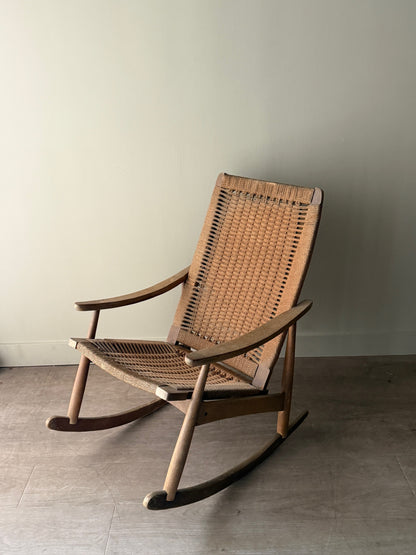 Hans Wegner twisted cord rocking chair